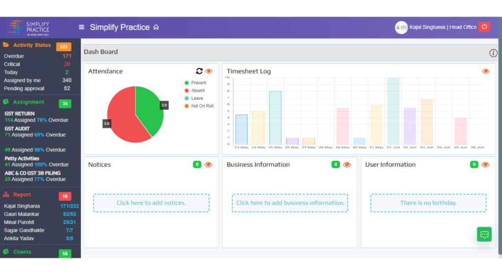 simplifypractice landing page